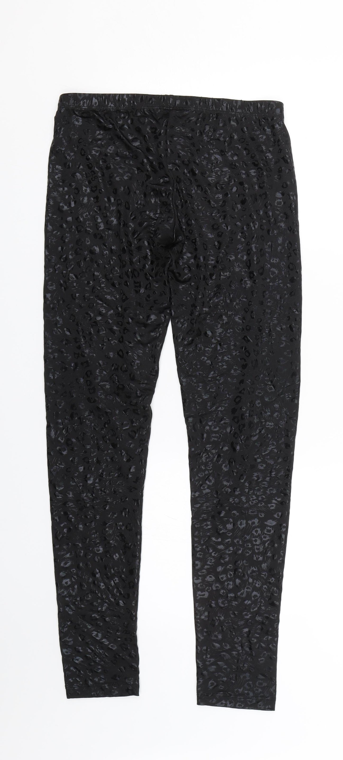 6126 Womens Black Animal Print  Capri Leggings Size XS L27 in