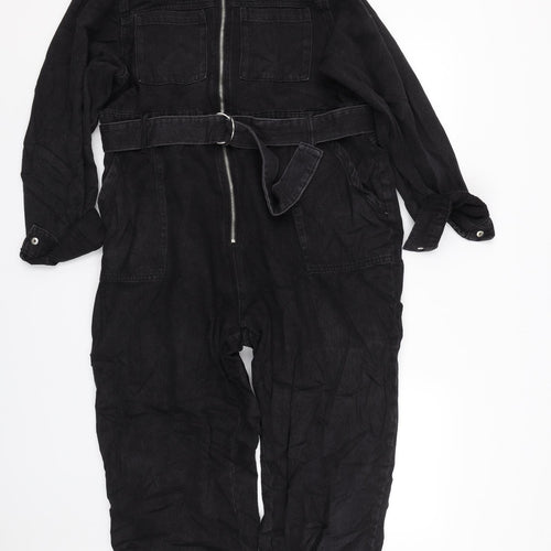 Primark Womens Black  Denim Jumpsuit One-Piece Size 20 L24 in