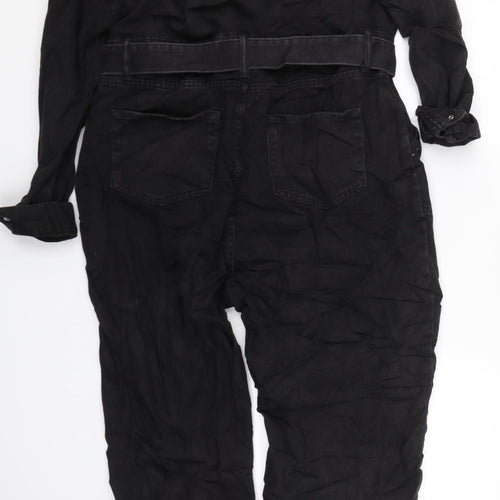 Primark Womens Black  Denim Jumpsuit One-Piece Size 20 L24 in