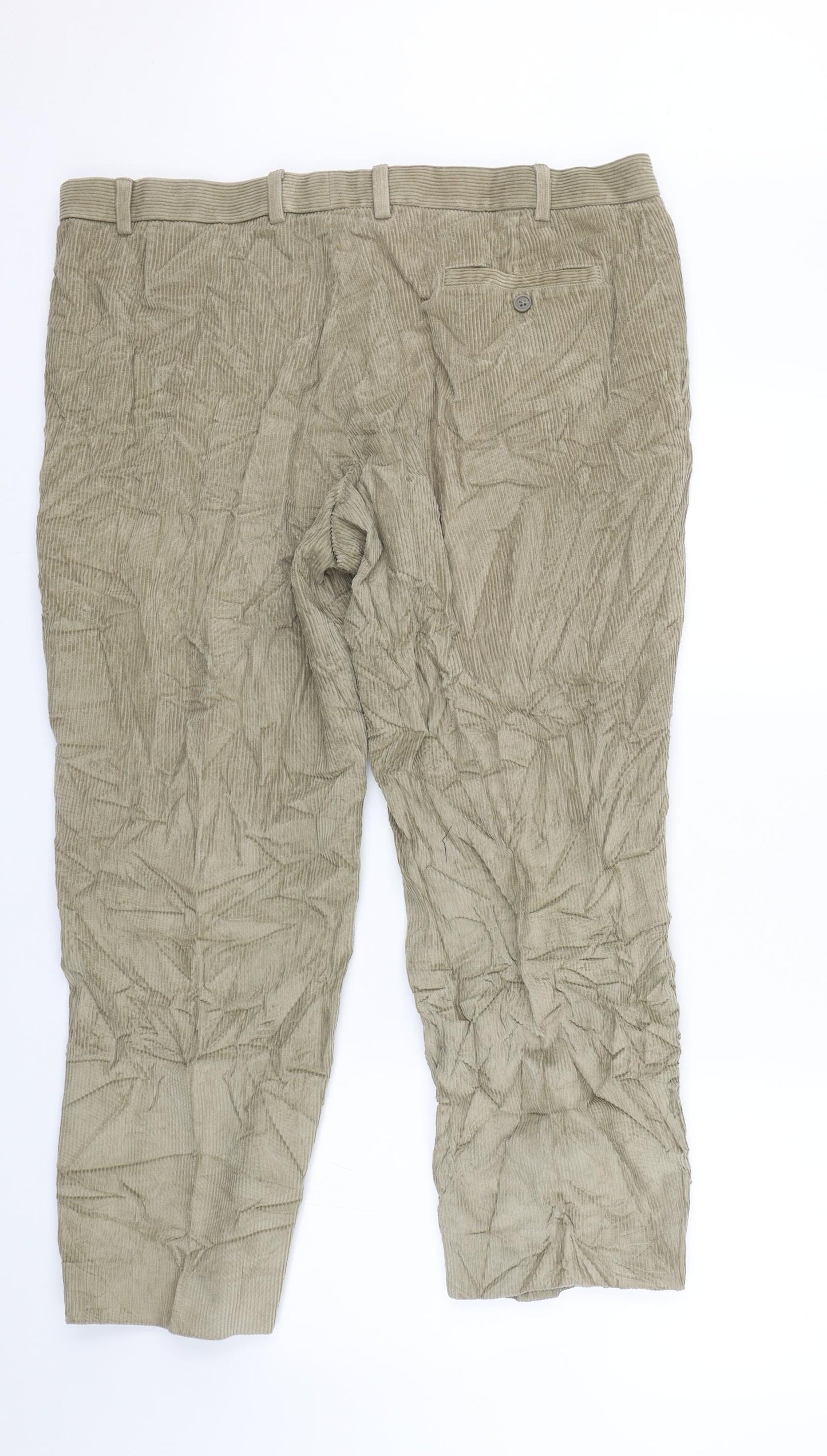 M&S Mens Green  Corduroy Trousers  Size 40 L25 in