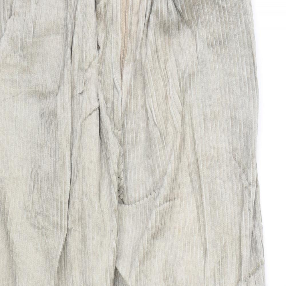 New Look Womens Beige Striped Corduroy Trousers  Size 28 L23 in