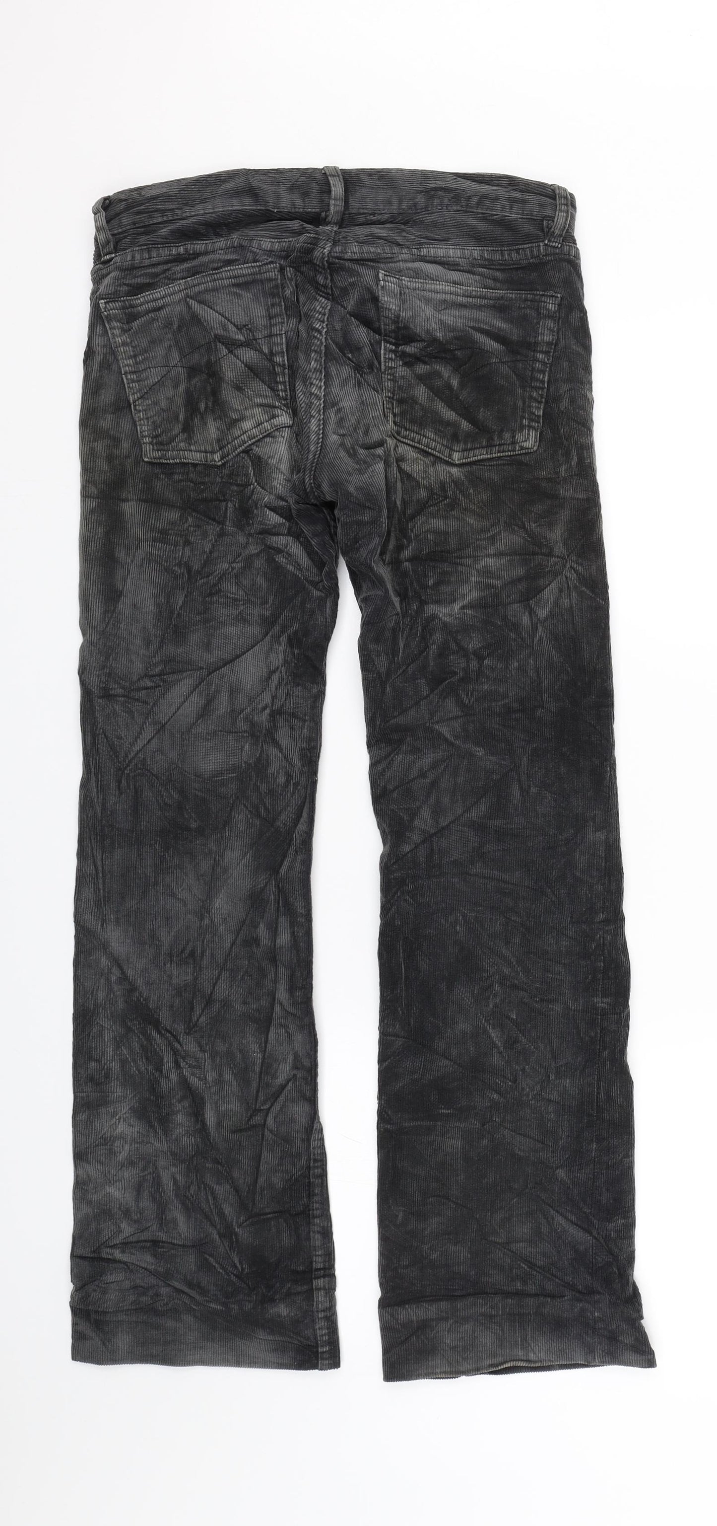 GreatPlains Womens Grey  Corduroy Trousers  Size 10 L27 in