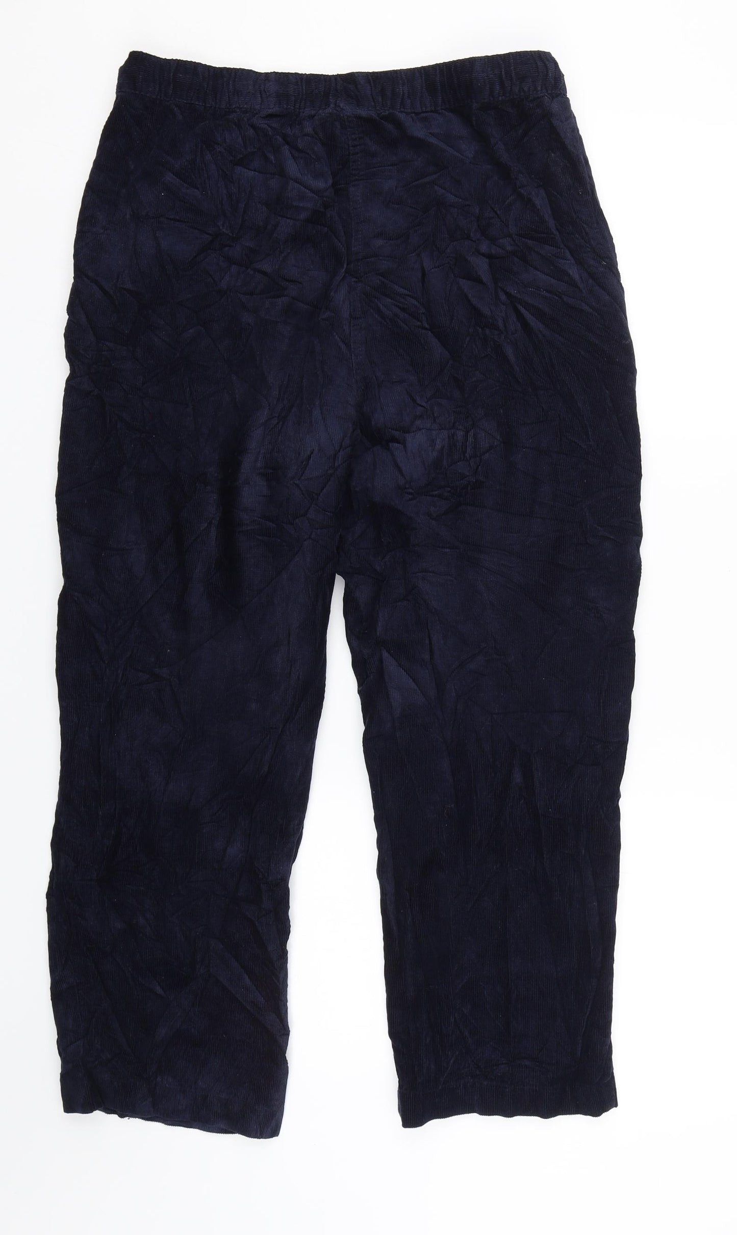 Isle Womens Blue  Corduroy Cropped Trousers Size 14 L23 in