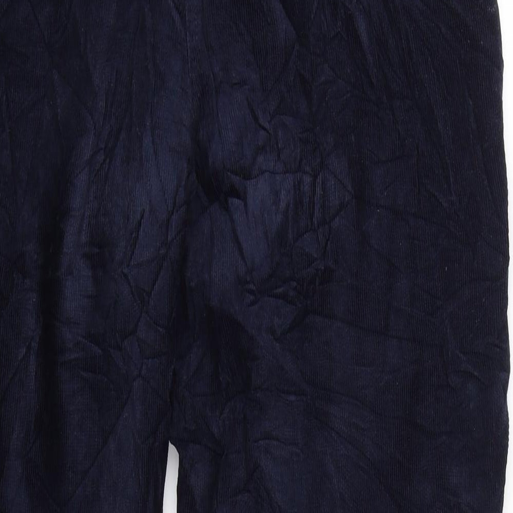 Isle Womens Blue  Corduroy Cropped Trousers Size 14 L23 in