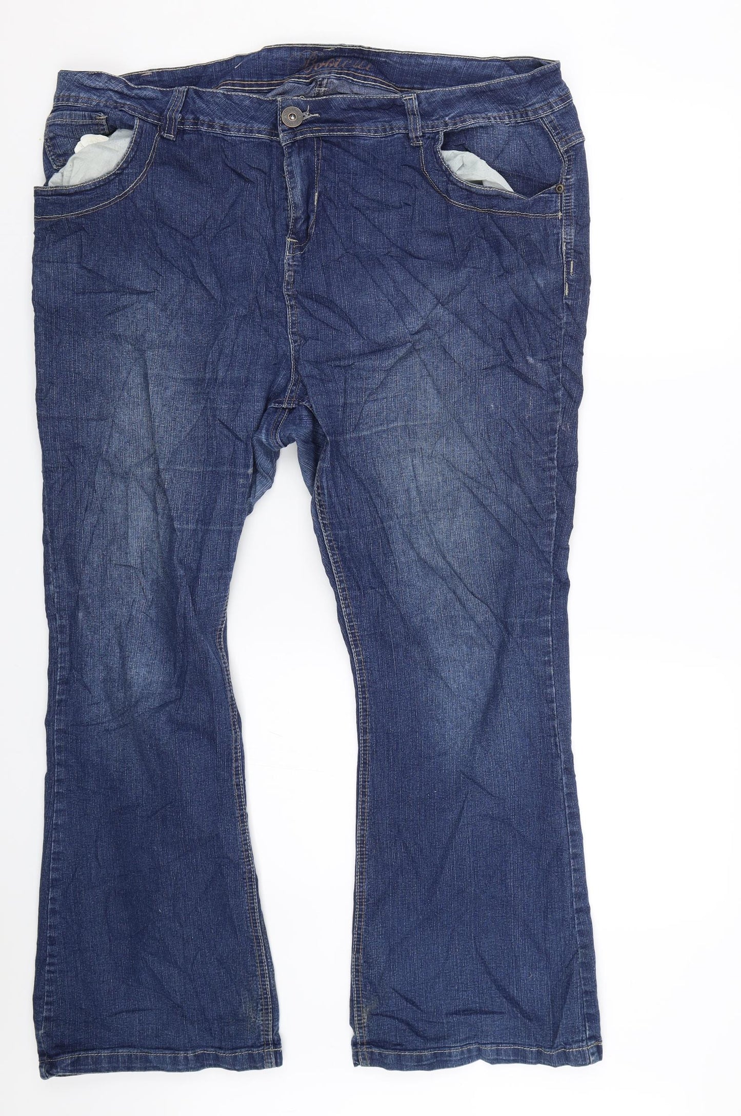 Acadia Womens Blue  Denim Bootcut Jeans Size 24 L27.5 in