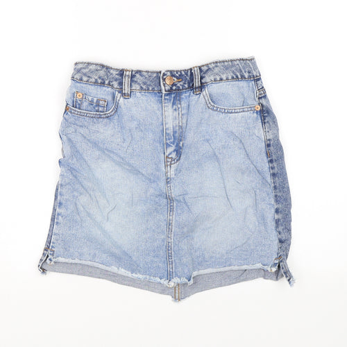 New Look Womens Blue  Denim Bandage Skirt Size 8