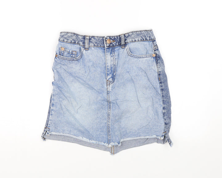 New Look Womens Blue Denim Bandage Skirt Size 8