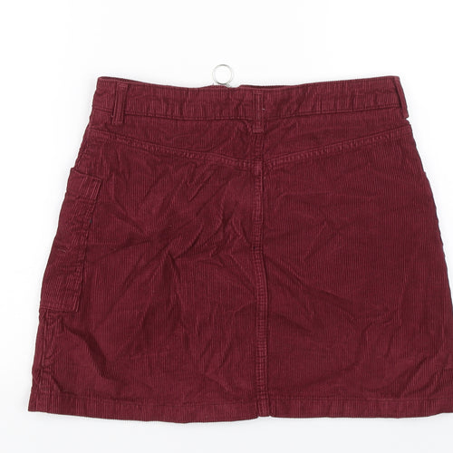 Topshop Womens Purple  Corduroy Straight & Pencil Skirt Size 10