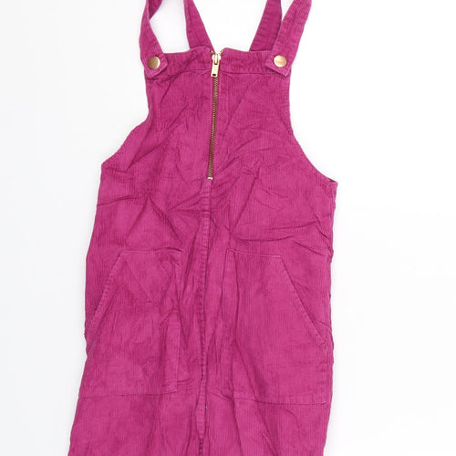 TU Girls Purple  Corduroy Dungaree One-Piece Size 9 Years