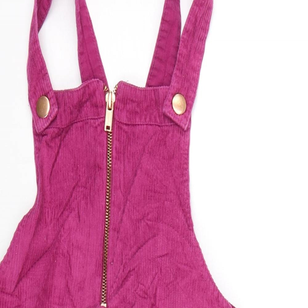 TU Girls Purple  Corduroy Dungaree One-Piece Size 9 Years