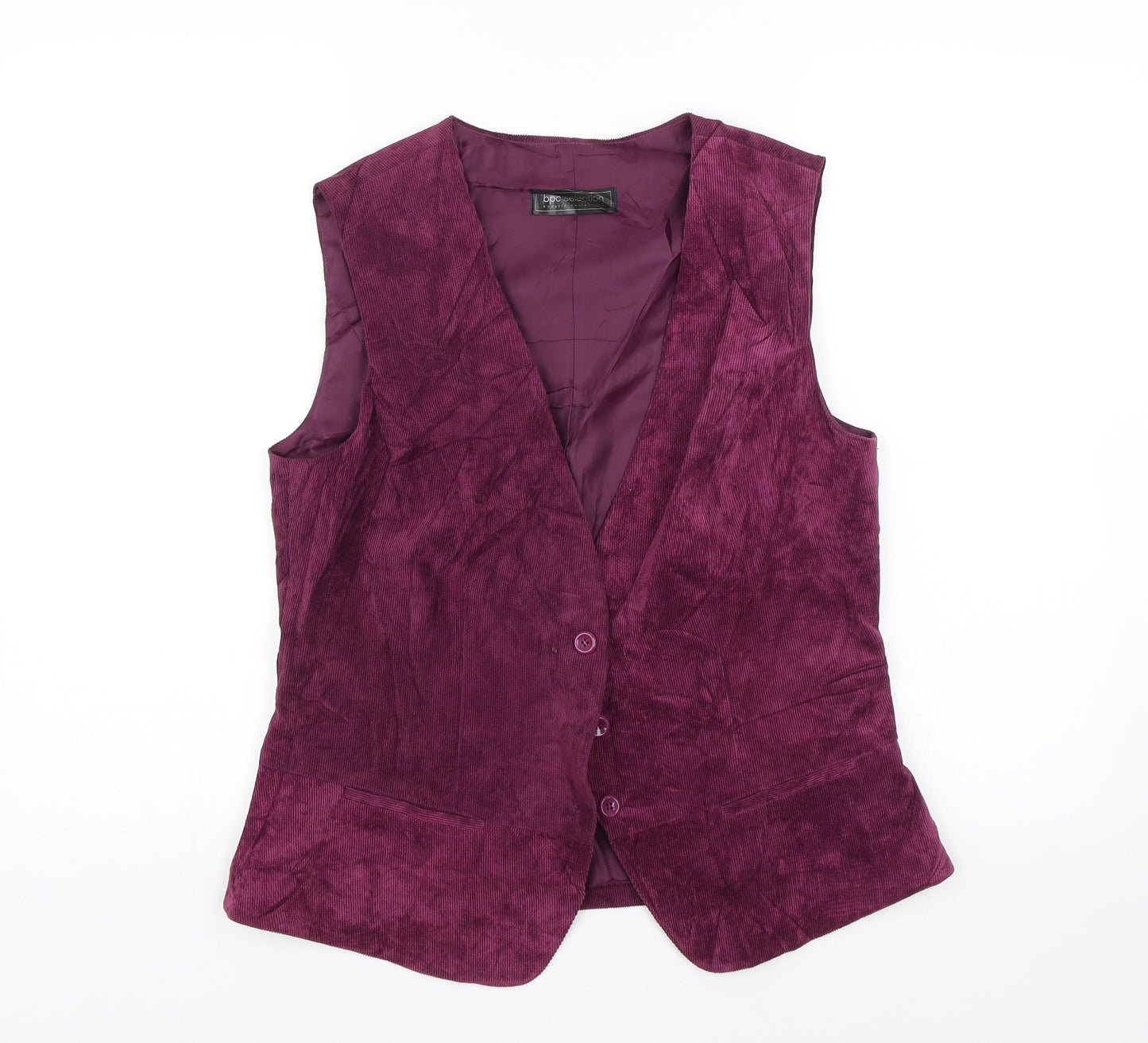 BPC Selection Womens Purple  Corduroy Jacket Suit Waistcoat Size 16