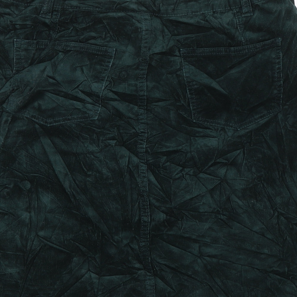 Spirit M&cp Womens Green  Corduroy Mini Skirt Size 16