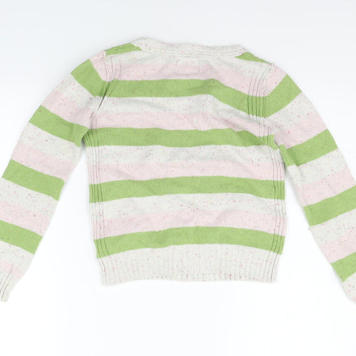 Old Navy Womens Green Striped  Pullover Jumper Size L