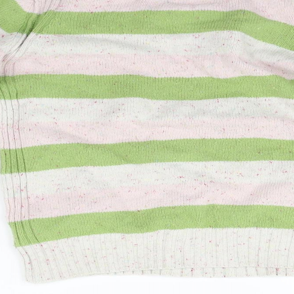 Old Navy Womens Green Striped  Pullover Jumper Size L