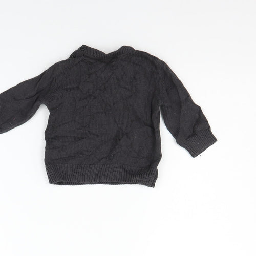 F&F Girls Grey Geometric  Pullover Jumper Size 3-6 Months