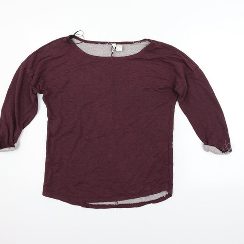 Divided Womens Purple   Pullover Jumper Size M