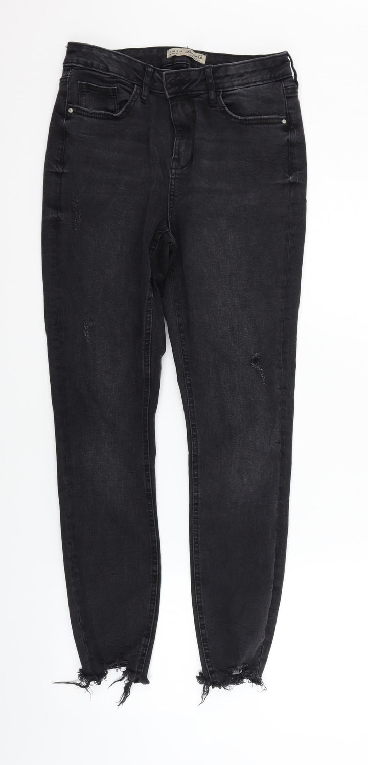 deniem & co Womens Black   Straight Jeans Size 12 L28 in