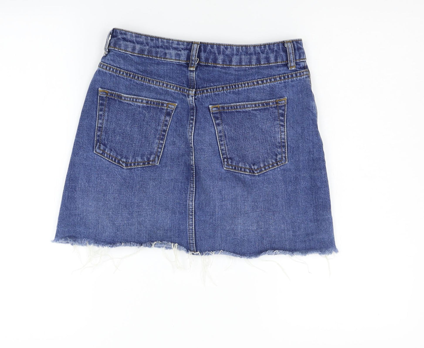 Topshop Womens Blue   A-Line Skirt Size 8