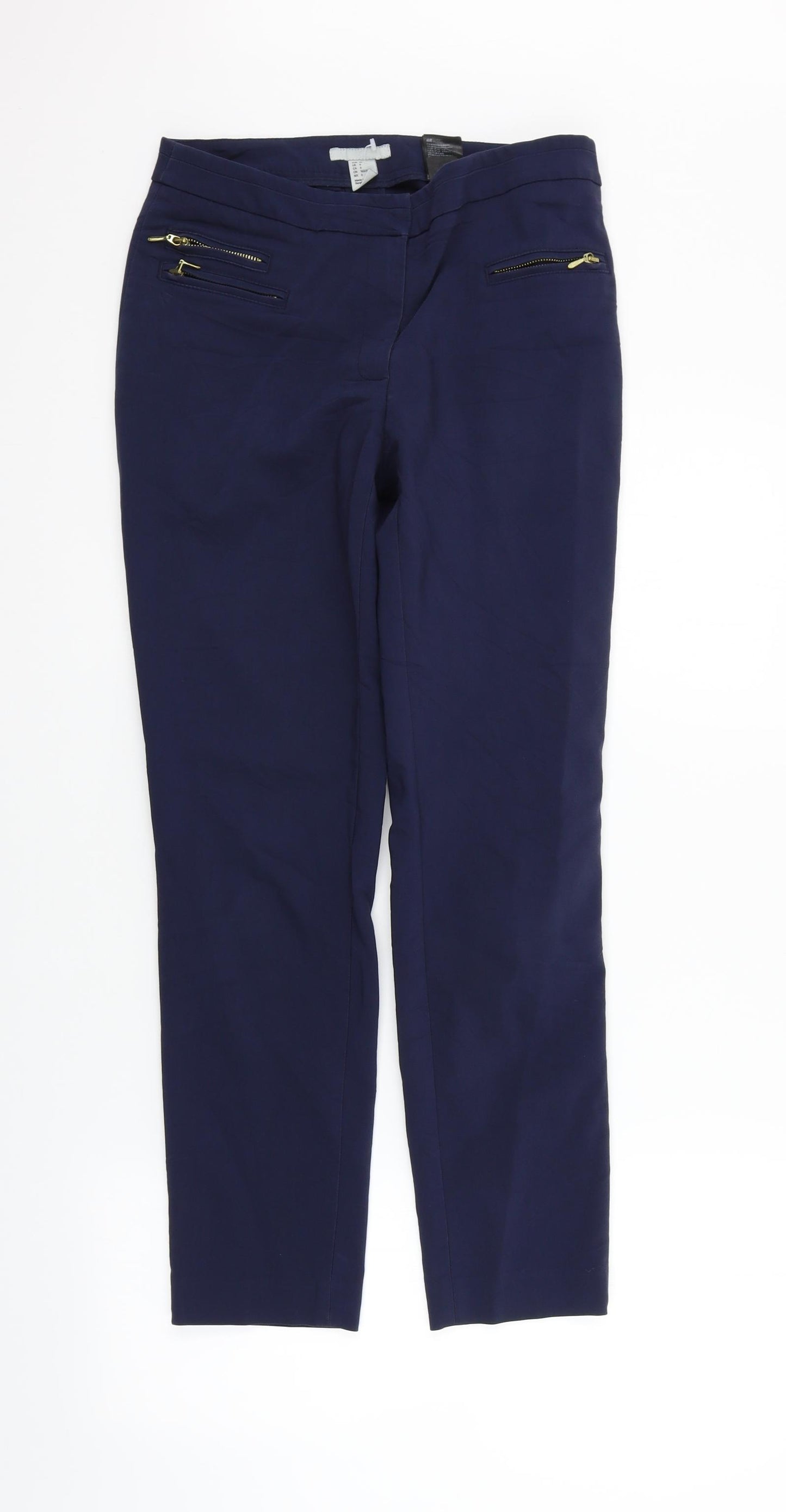 H&M Womens Blue   Trousers  Size 8 L26 in