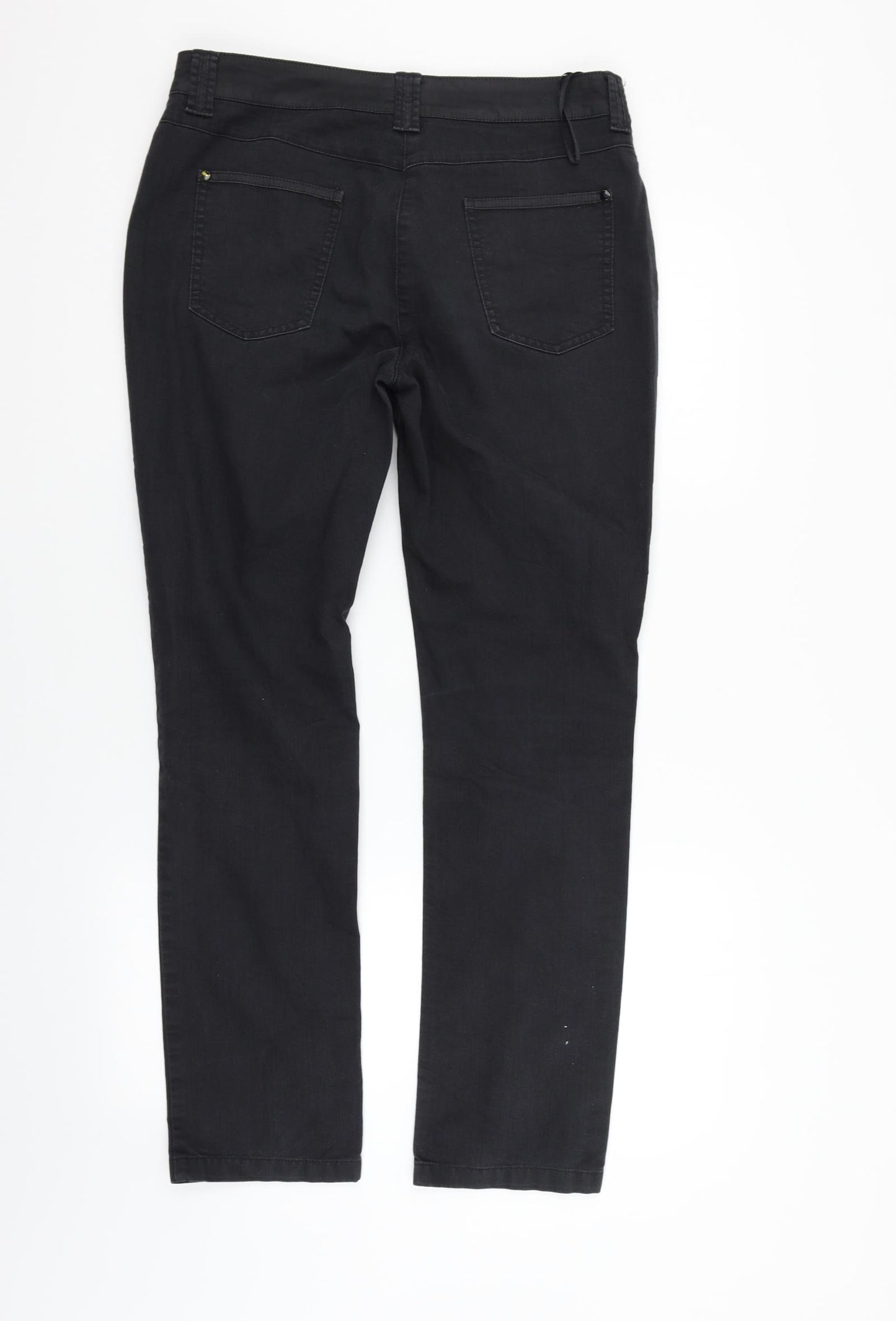 Per Una Womens Black   Straight Jeans Size 12 L28 in