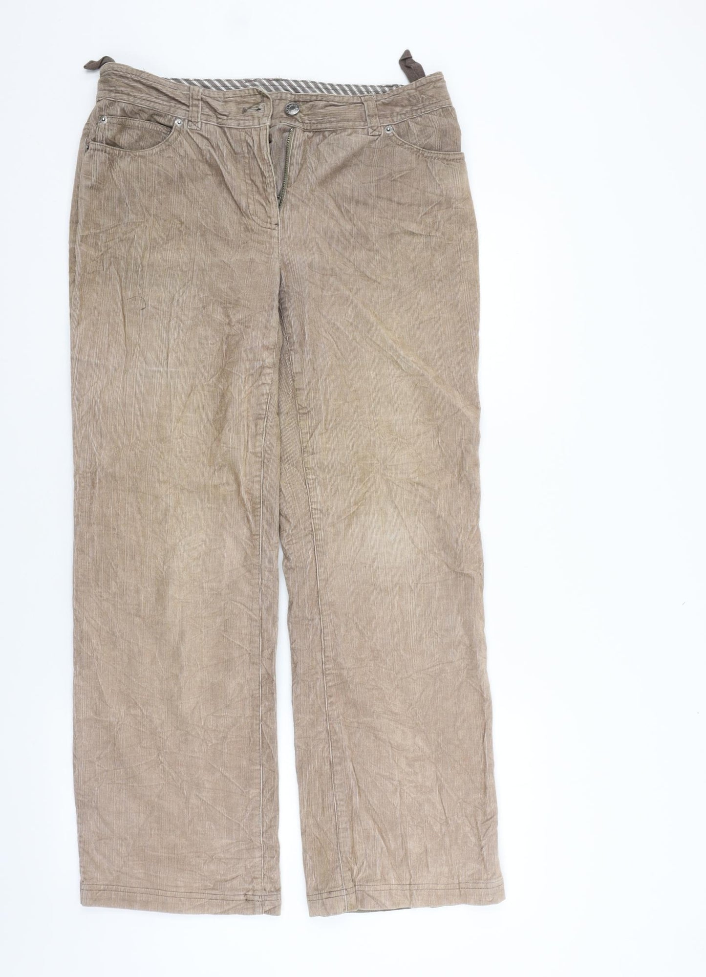 Laura Ashley Womens Beige   Trousers  Size 10 L29 in