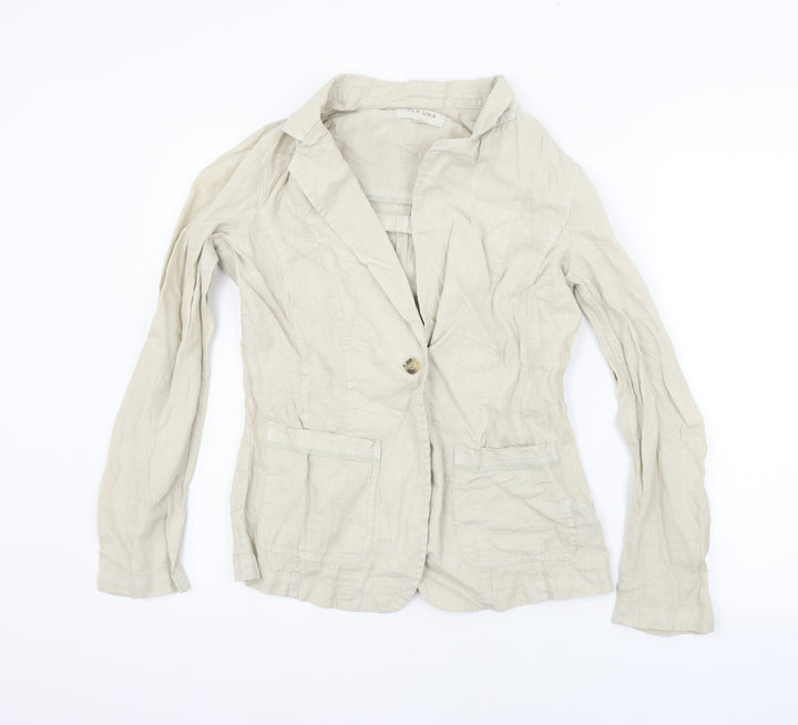 Per Una Womens Beige Jacket Coat Size 10