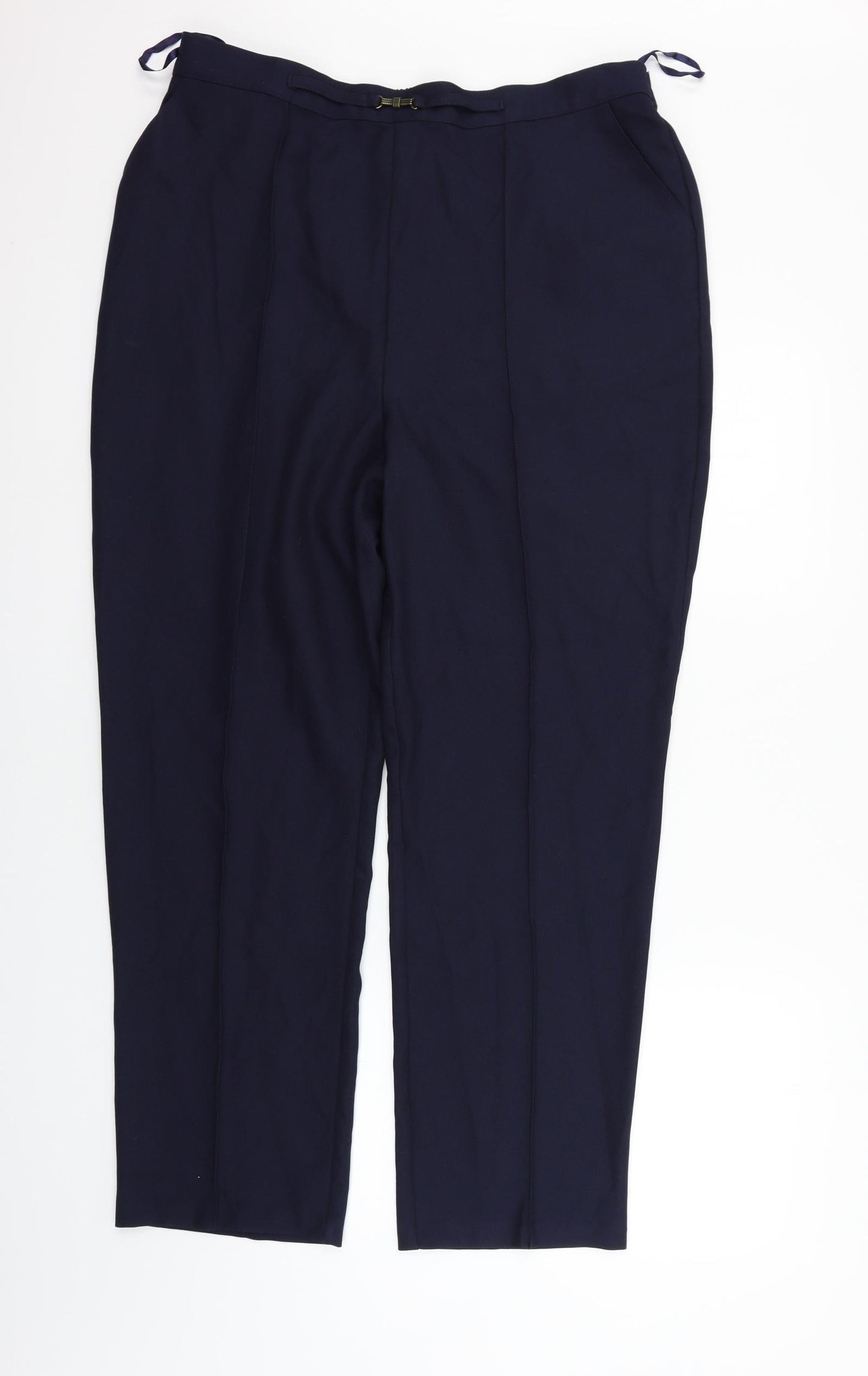 Papaya Womens Blue   Trousers  Size 16 L28 in