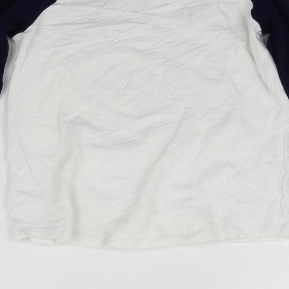 TU Girls Blue   Basic T-Shirt Size 10 Years  - details on chest