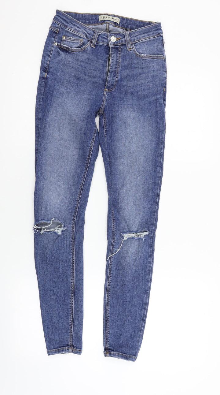 deniem co Womens Blue Straight Jeans Size 8 L28 in