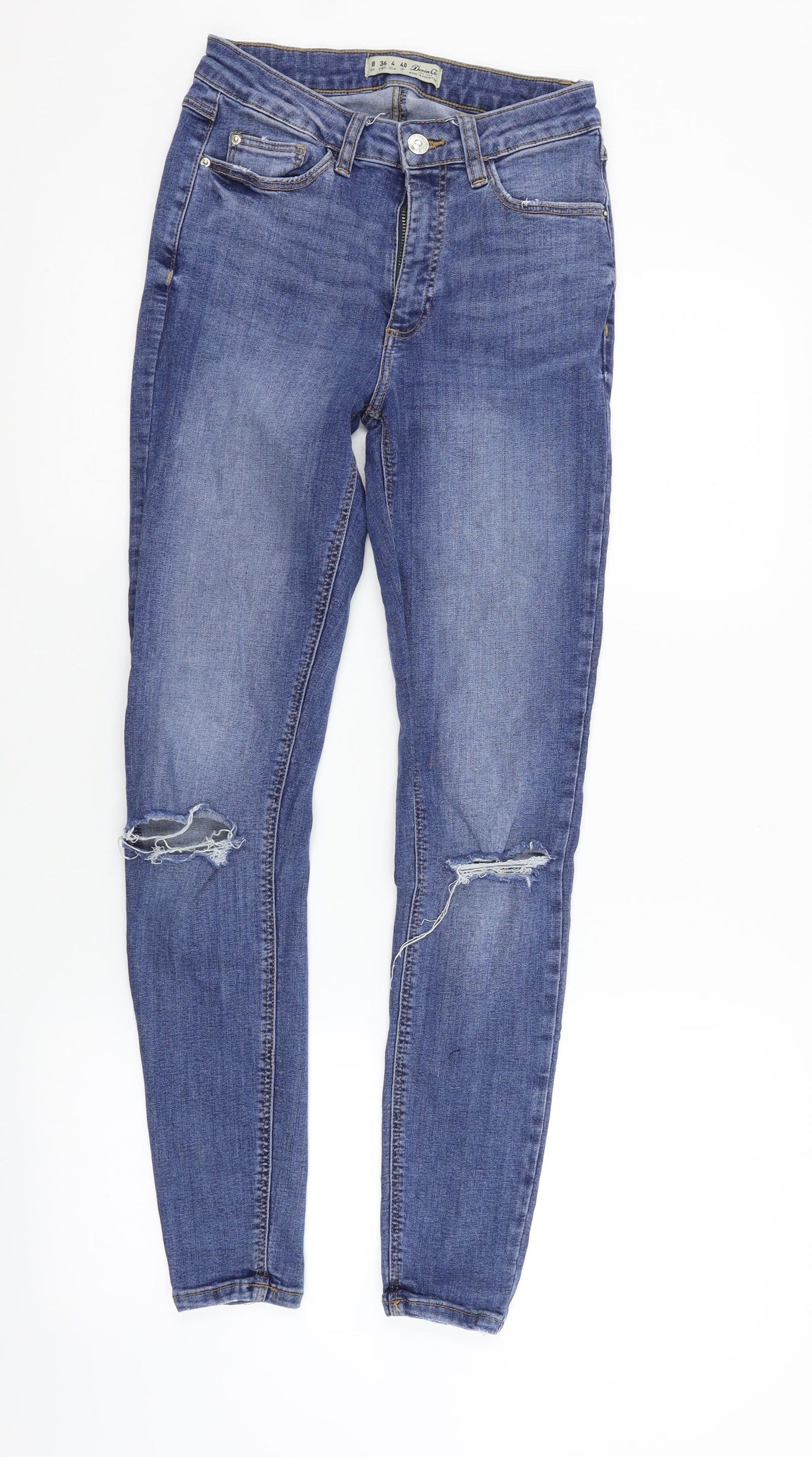 deniem co Womens Blue   Straight Jeans Size 8 L28 in