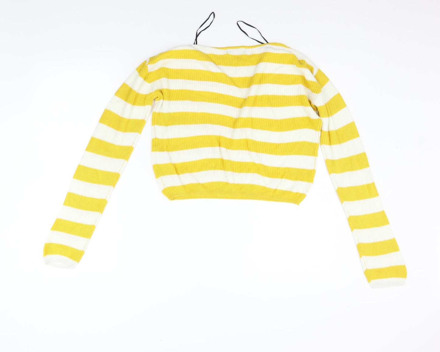 H&M Girls Yellow Striped  Pullover Jumper Size 11-12 Years