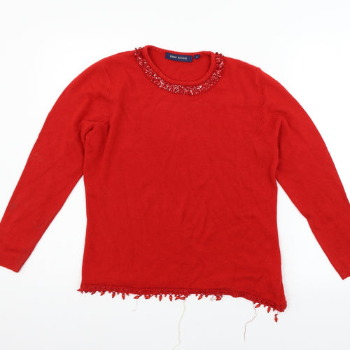 kiran designs Womens Red   Pullover Jumper Size M