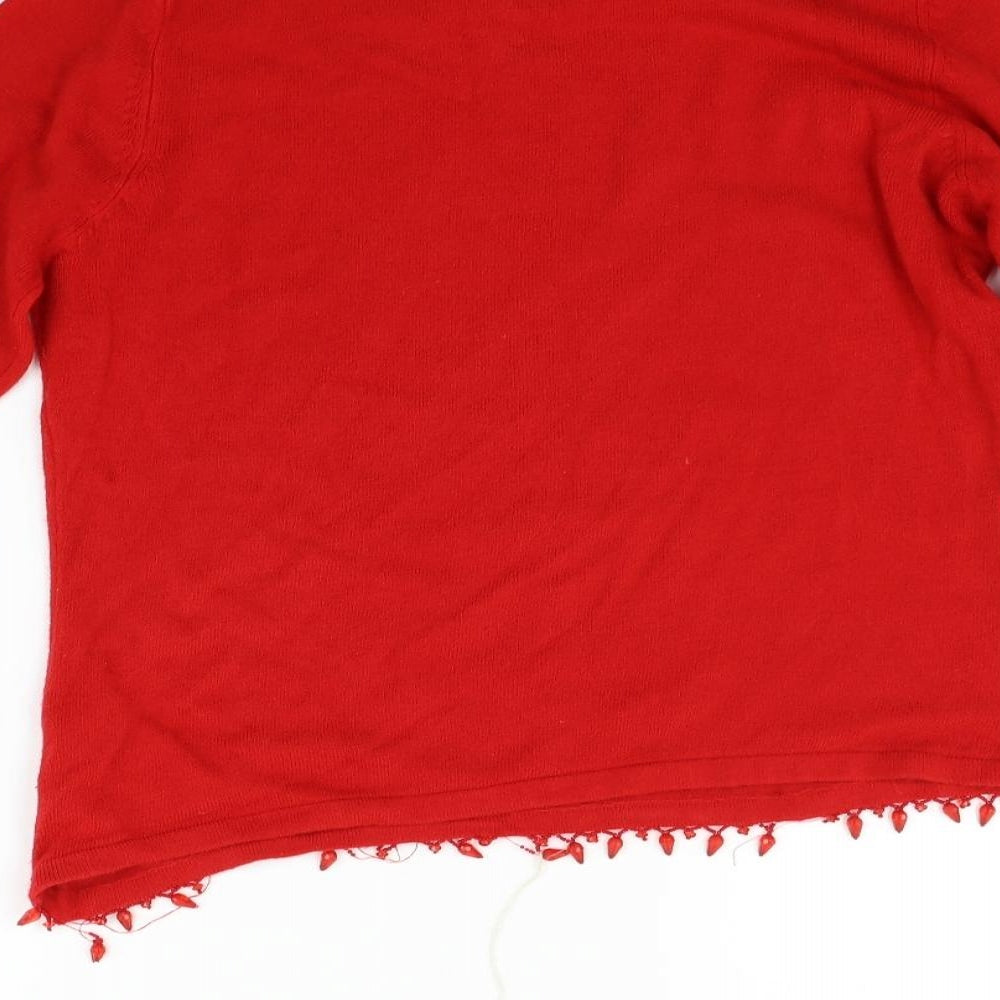 kiran designs Womens Red   Pullover Jumper Size M