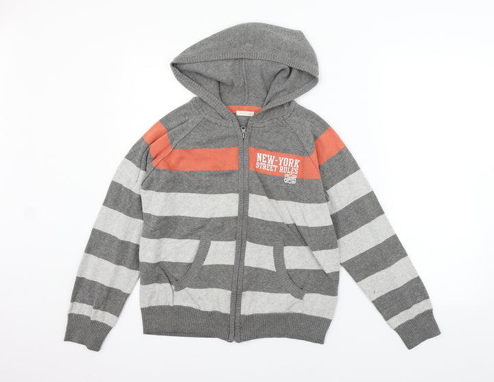 Fox Womens Grey Striped  Jacket Coat Size 14