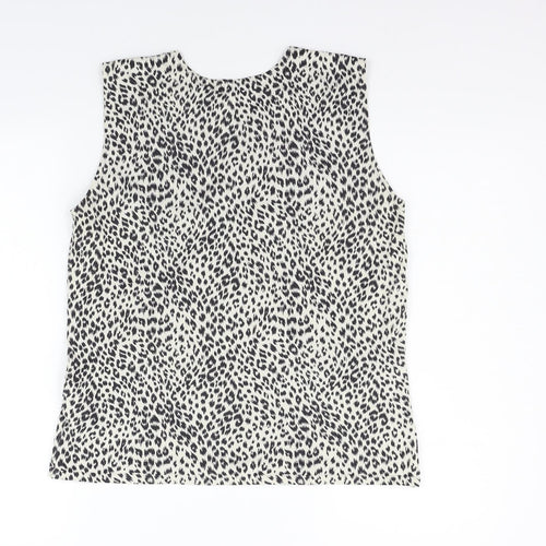 George Womens Grey Animal Print  Pullover Jumper Size XL