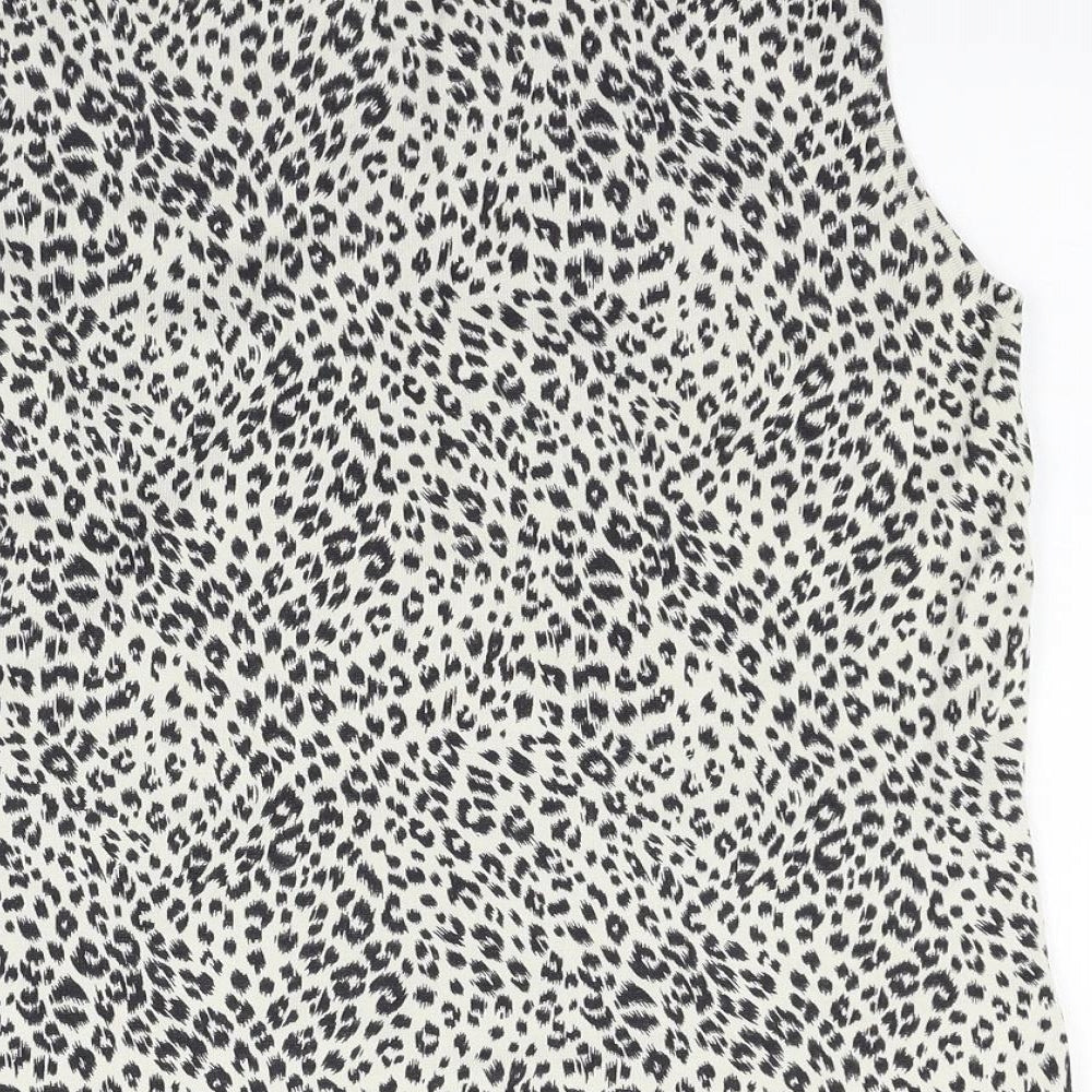 George Womens Grey Animal Print  Pullover Jumper Size XL