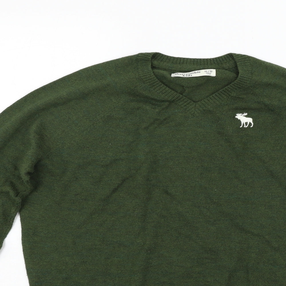 Abercrombie & Fitch Boys Green   Pullover Jumper Size 11-12 Years