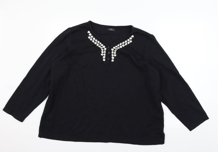 BM Womens Black   Pullover Jumper Size XL