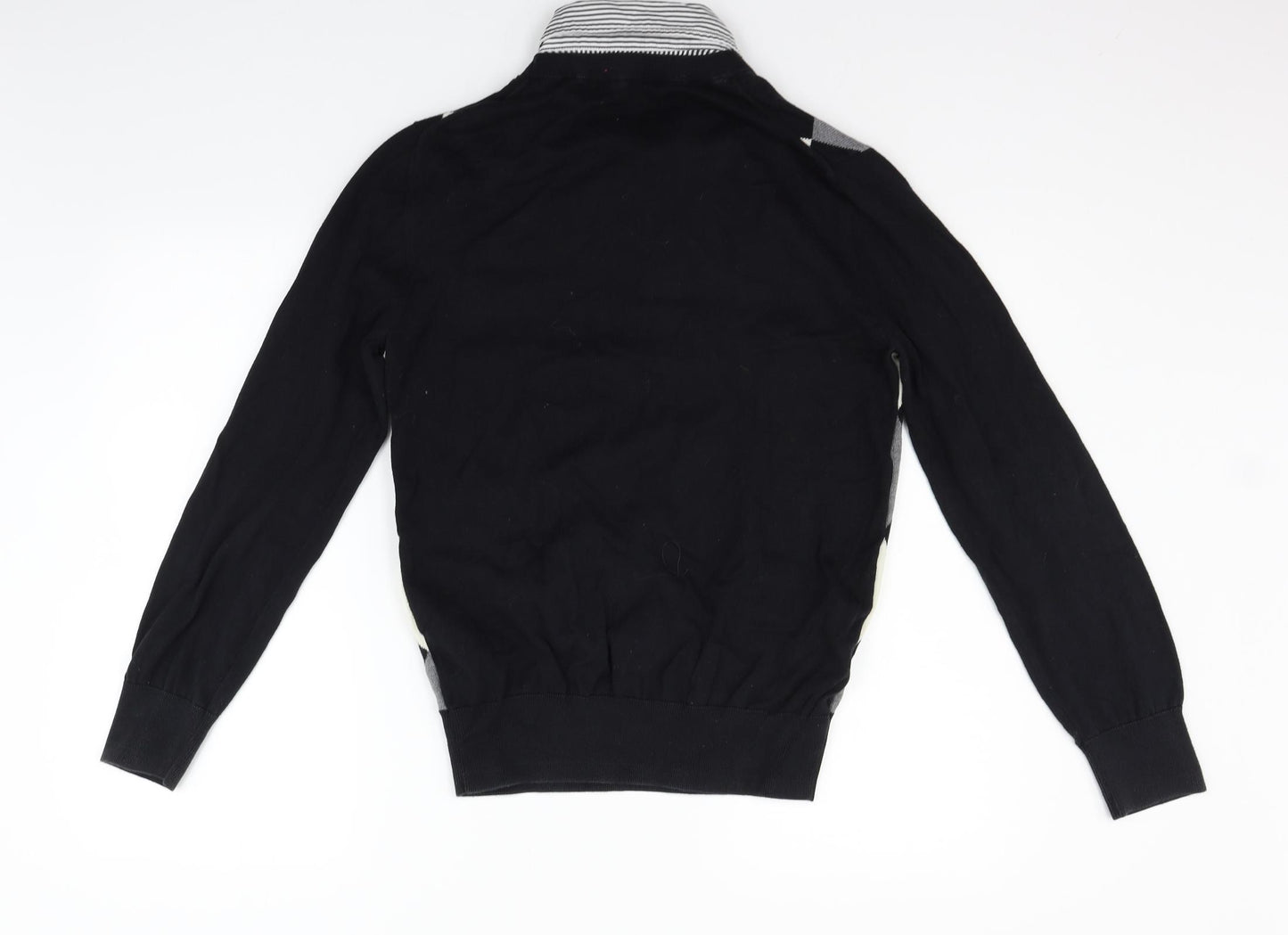 Teenie Weenie Womens Black Geometric  Pullover Jumper Size L