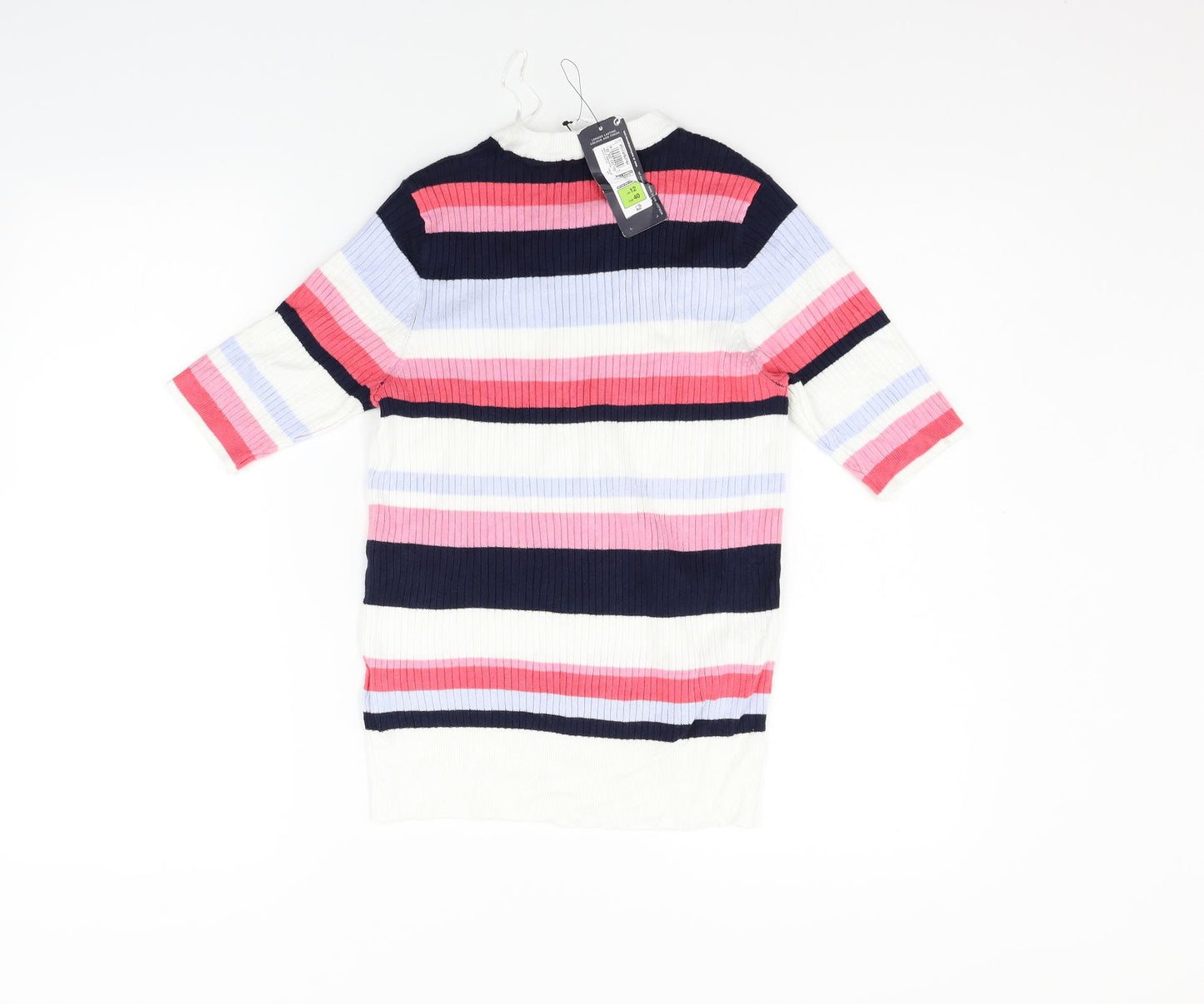Marks and Spencer Womens Multicoloured Striped  Pullover Jumper Size 12