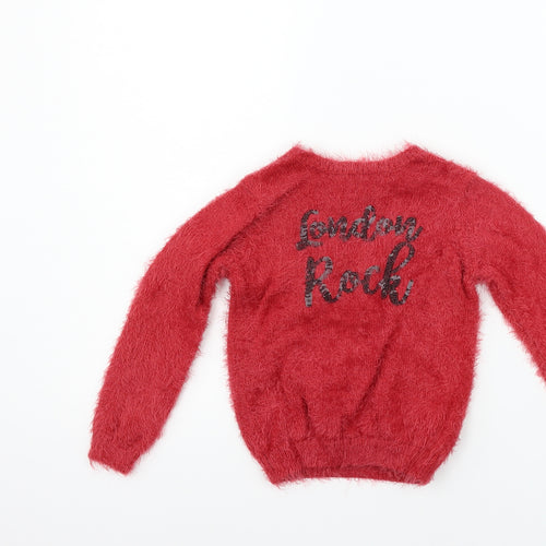 In Extenso Girls Red   Pullover Jumper Size 6 Years