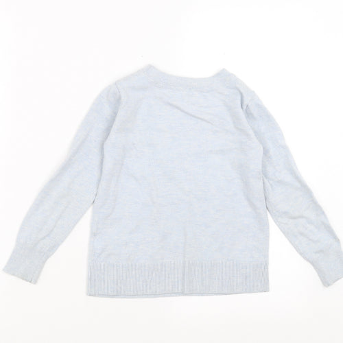 Gap Girls Blue  Knit Pullover Jumper Size 6-7 Years  - dog