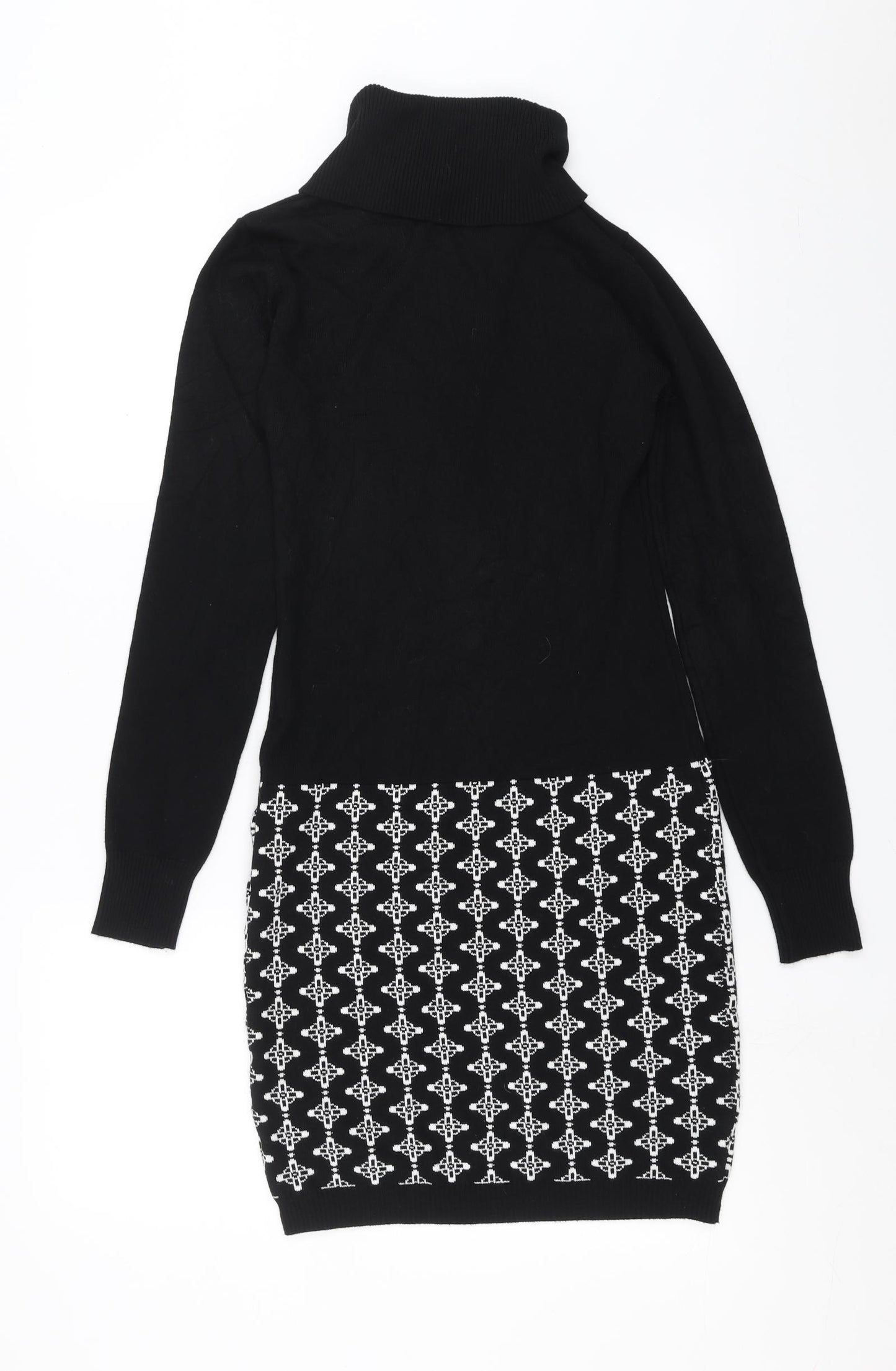 Abollria Womens Black  Knit Jumper Dress  Size M