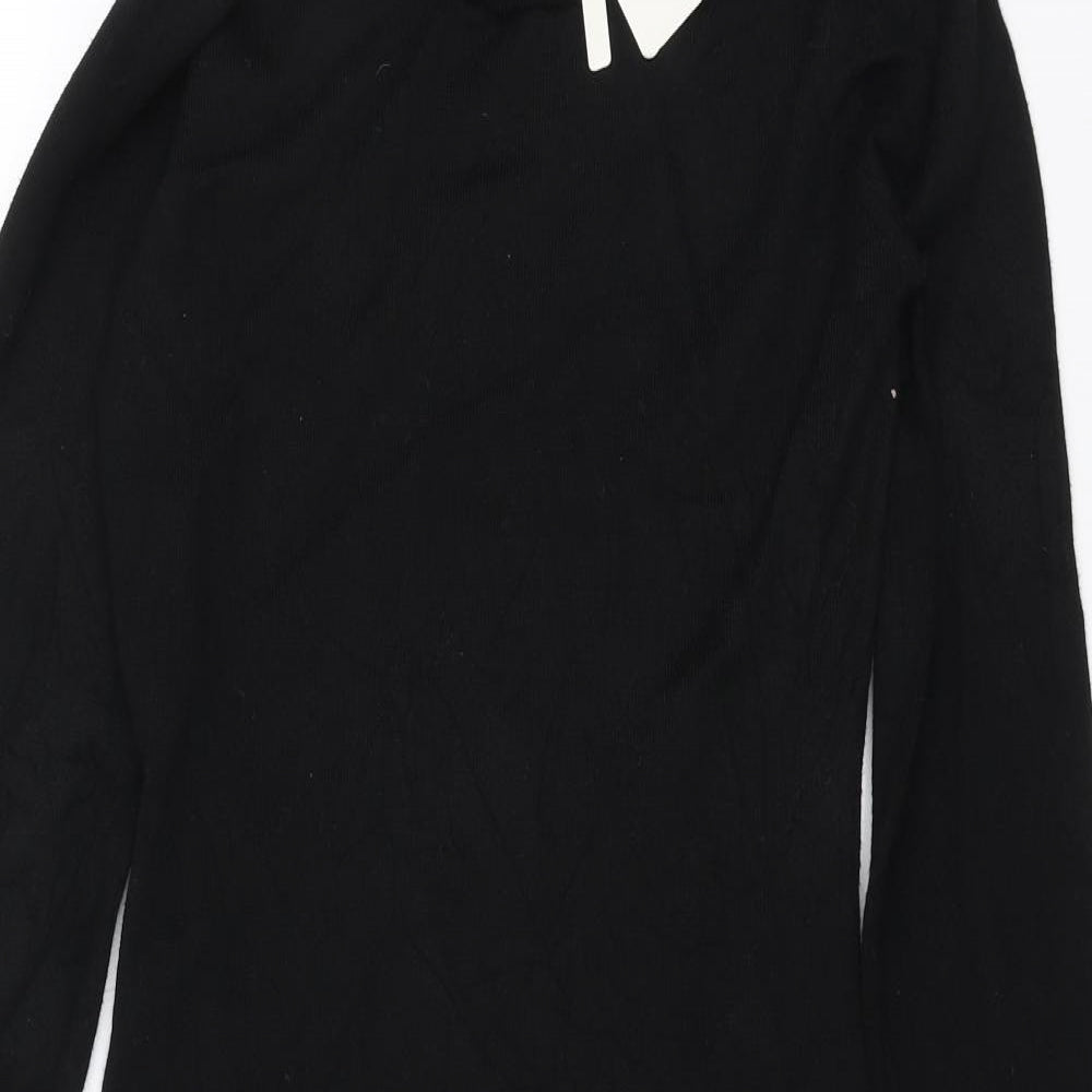 Abollria Womens Black  Knit Jumper Dress  Size M