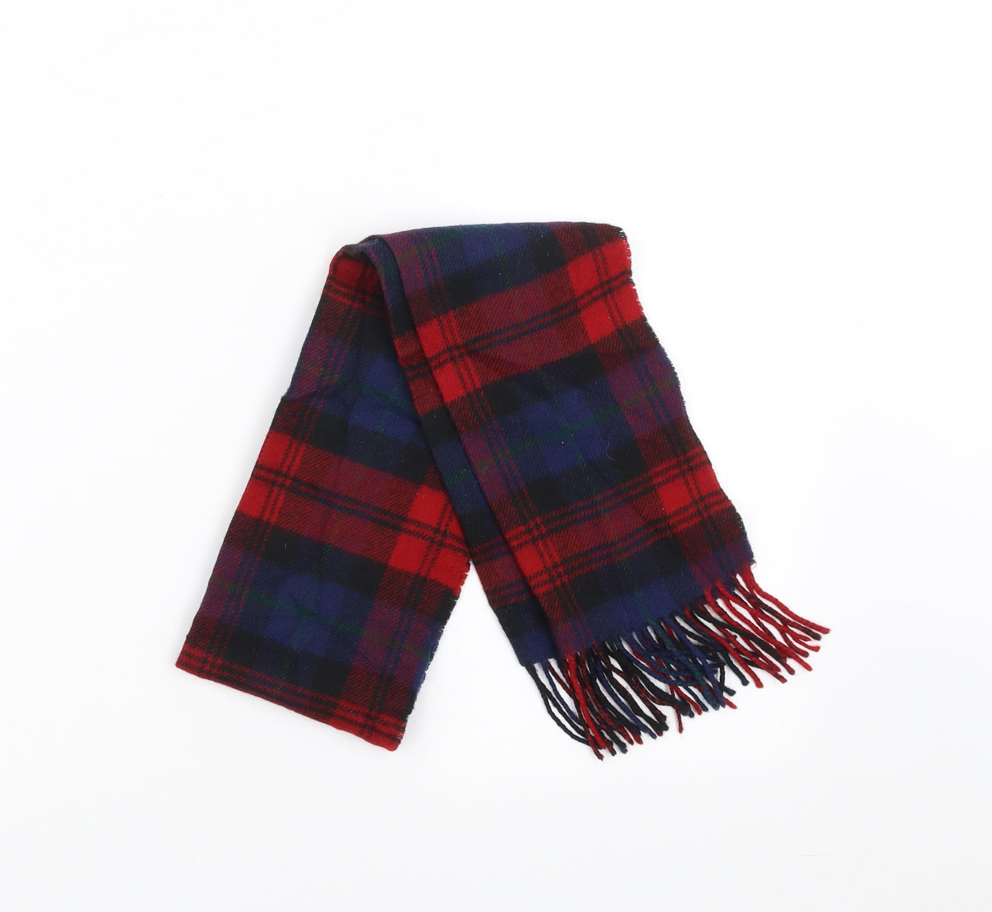Preworn Unisex Red Plaid   Scarf