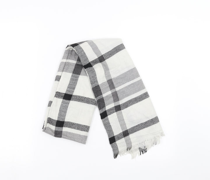 Preworn Womens Grey Plaid Scarf