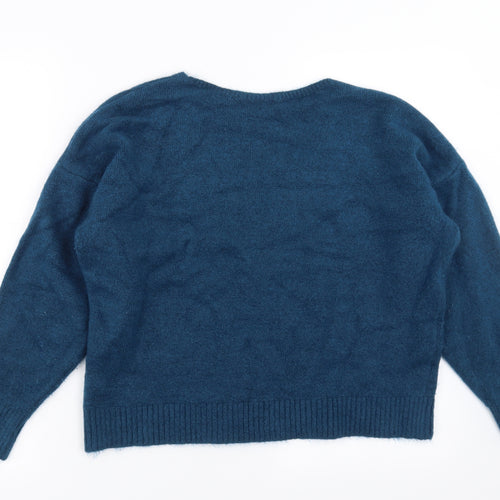 Marks and Spencer Womens Blue  Knit Pullover Jumper Size 14