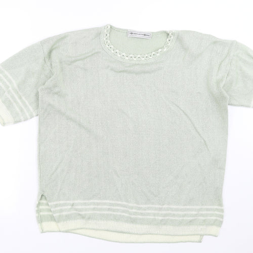 Noughts & Croxxes Womens Green  Knit Pullover Jumper Size L