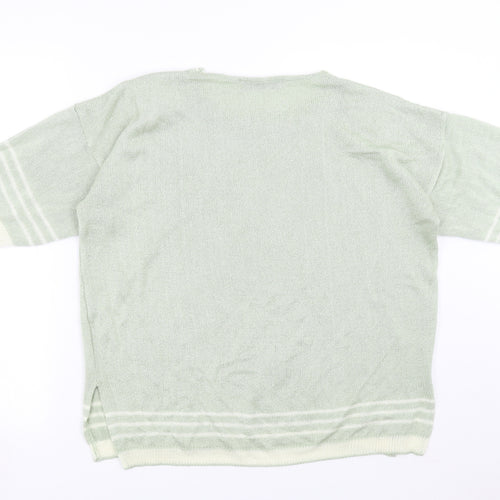 Noughts & Croxxes Womens Green  Knit Pullover Jumper Size L