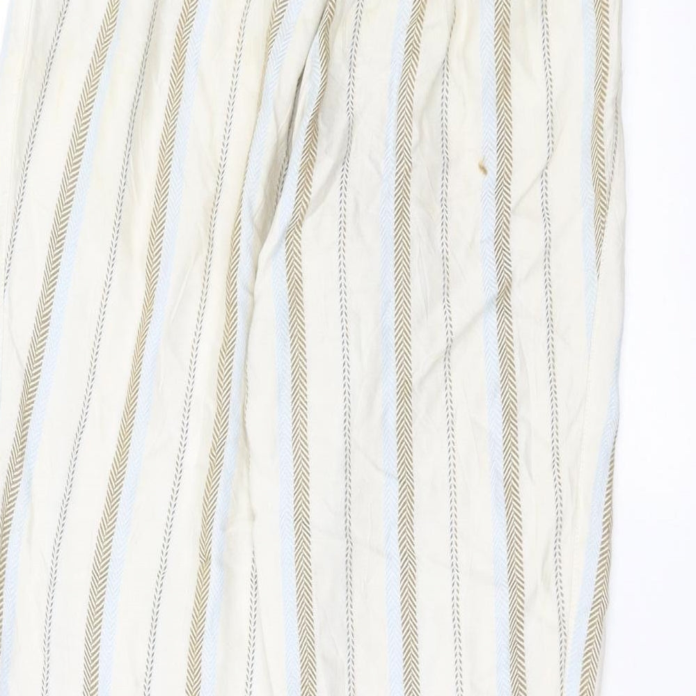 River Island Womens Beige Striped  Trousers  Size 8 L27 in